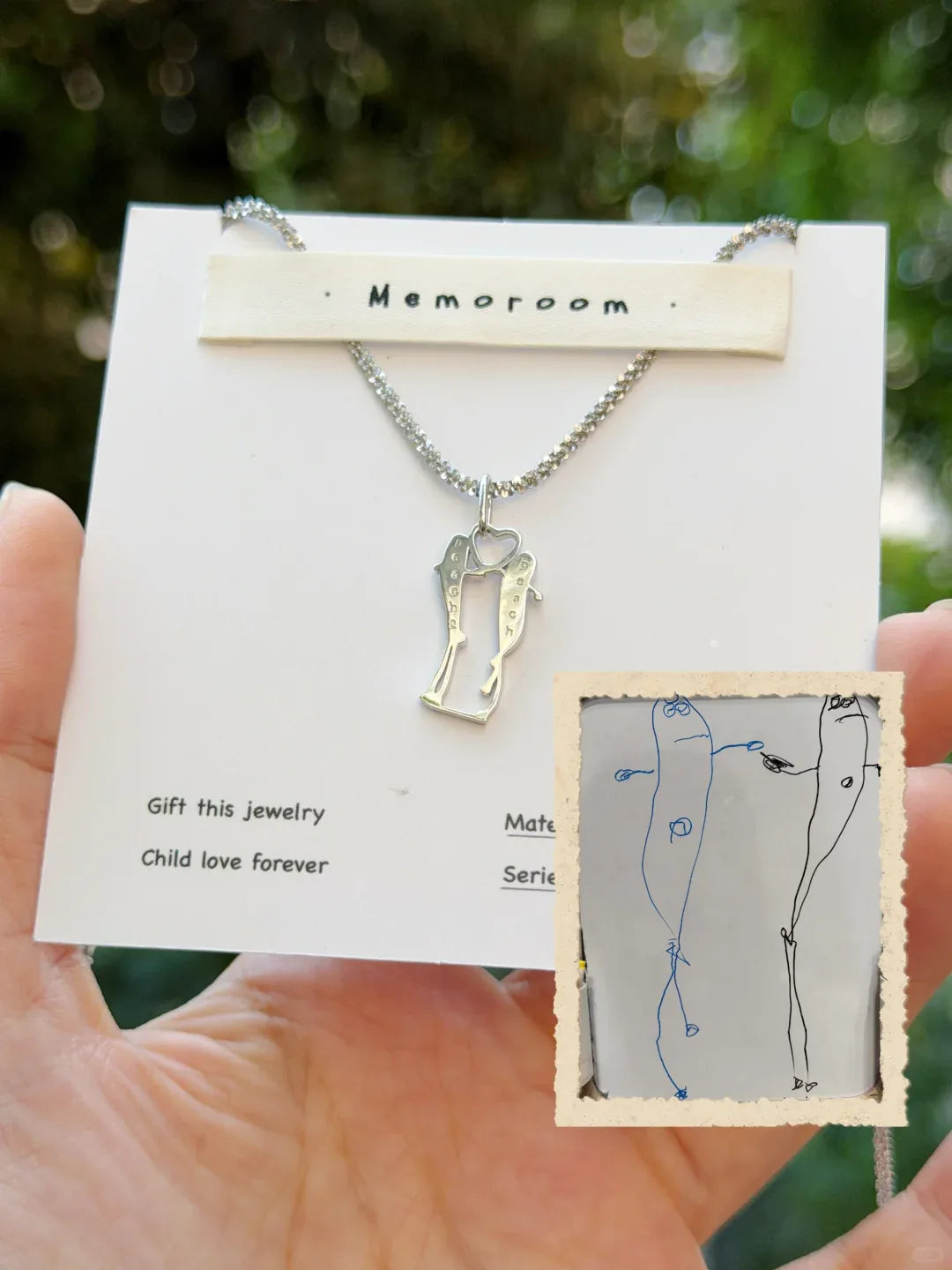 Custom Photo & Drawing Keepsake Necklace – Titanium Steel