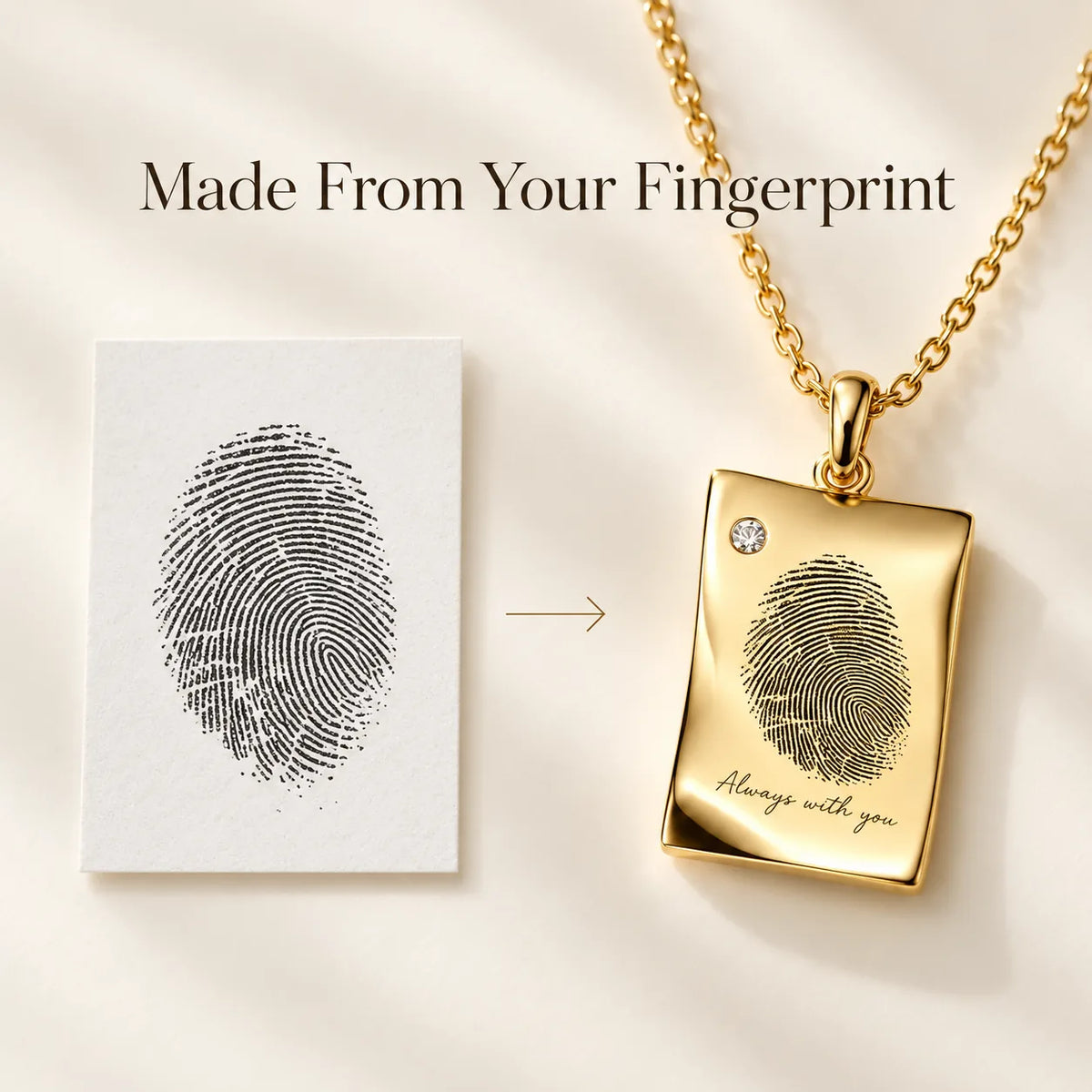 Fingerprint Necklace – Personalized Thumbprint Necklace