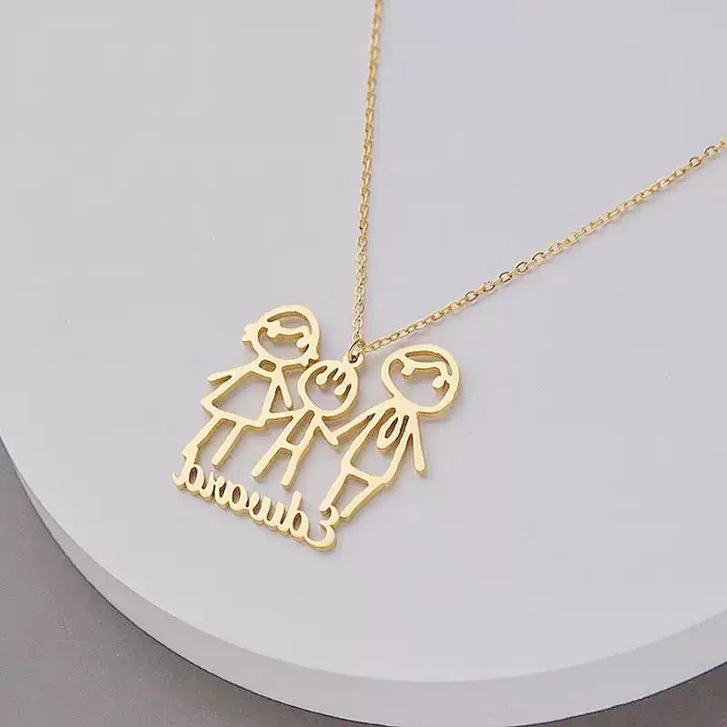 Custom Photo & Drawing Keepsake Necklace – 925 Sterling Silver
