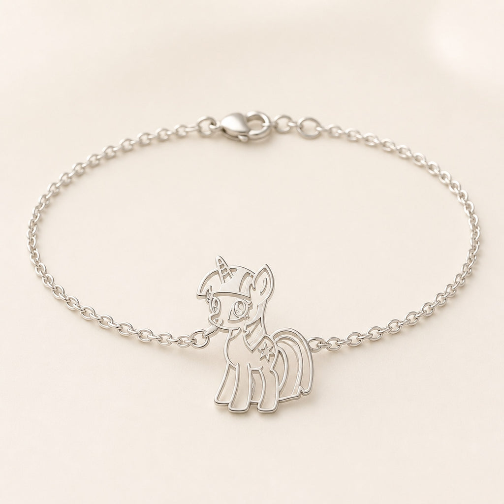 Custom Drawing Chain Bracelet – 925 Sterling Silver in silver finish
