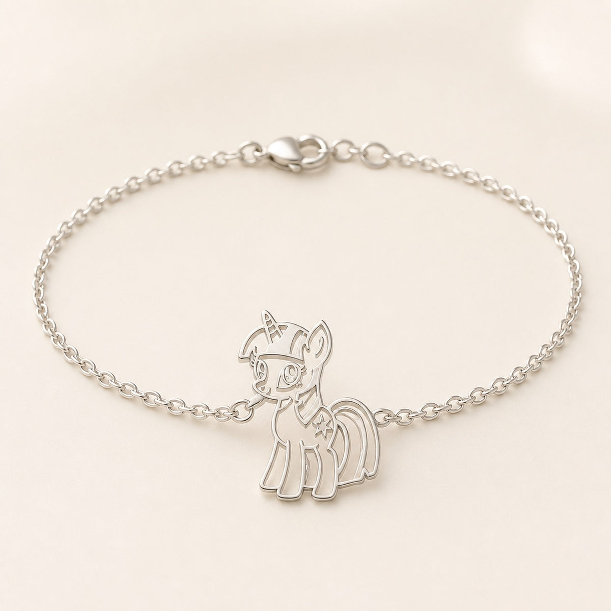 Custom Drawing Chain Bracelet – 925 Sterling Silver in silver finish