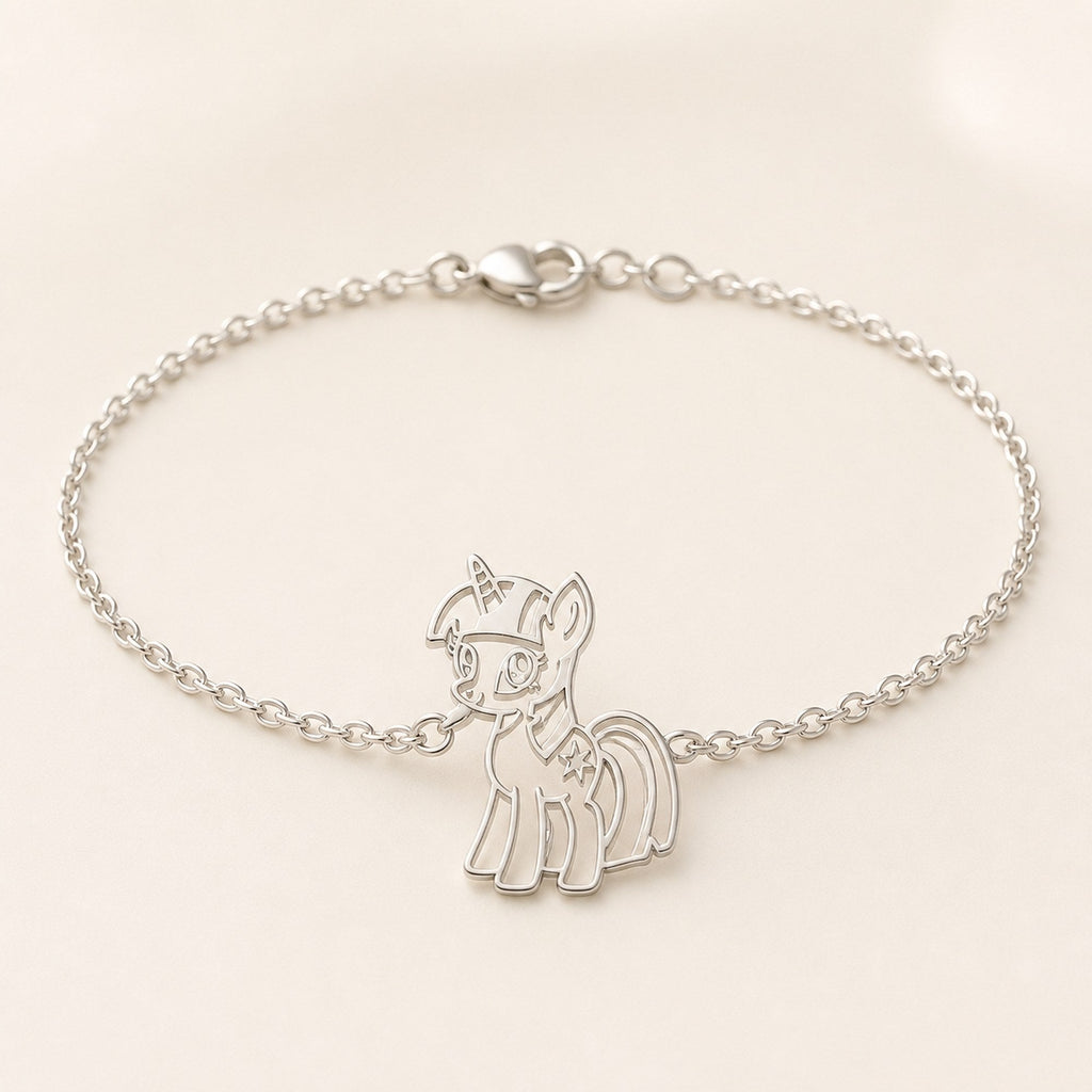 Custom Drawing Chain Bracelet – 925 Sterling Silver in silver finish