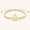 Women's Custom Drawing Cord Bracelet – Stainless Steel in gold finish