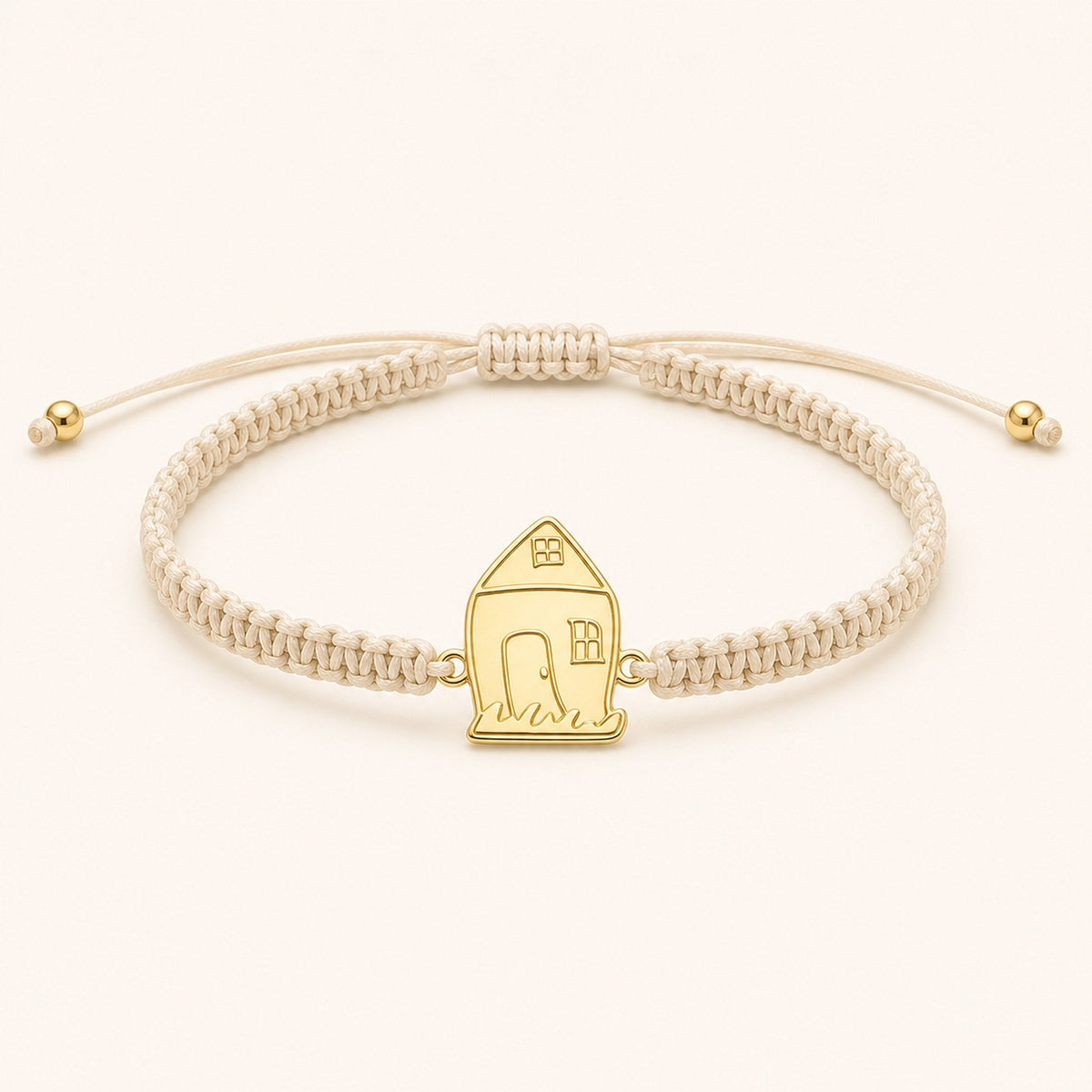 Women's Custom Drawing Cord Bracelet – Stainless Steel in gold finish