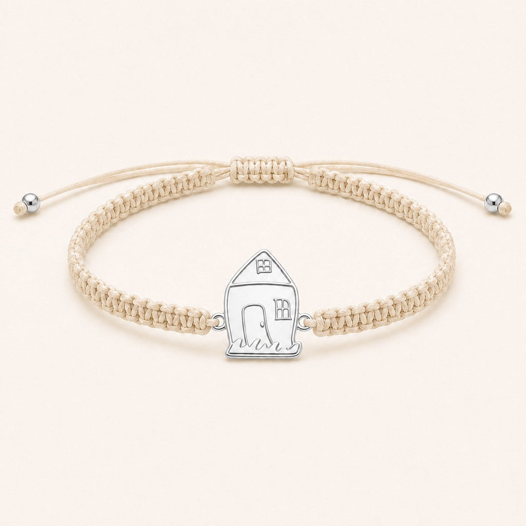 Women's Custom Drawing Cord Bracelet – Stainless Steel in silver finish