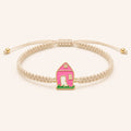 Women's Custom Drawing Enamel Cord Bracelet – Stainless Steel in gold finish