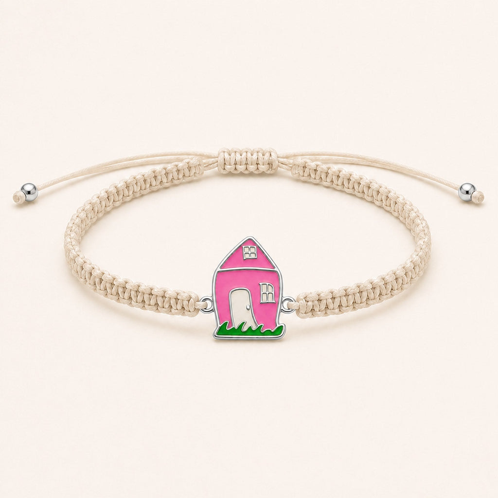 Women's Custom Drawing Enamel Cord Bracelet – Stainless Steel in silver finish